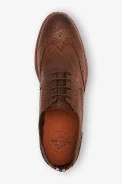 Next Waxy Leather Smart Casual Brogue Shoes -Fashion Men Shop A99660s3