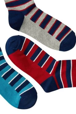 Joules Blue Striking Cotton Socks 3Pk 6 Joules Blue Striking Cotton Socks 3Pk -Fashion Men Shop C02296s2