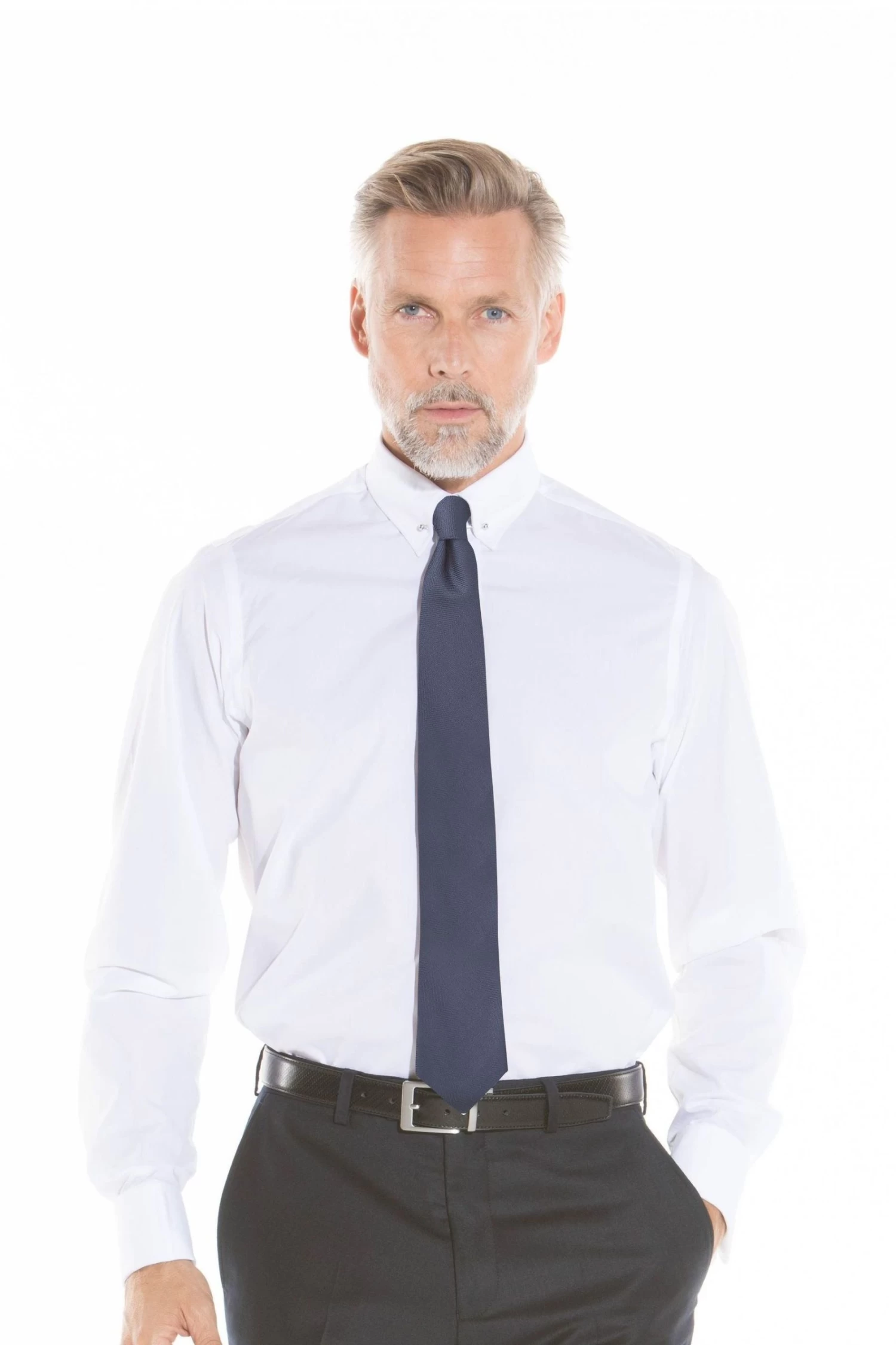 Savile Row Co White Pin Collar Slim Fit Double Cuff Shirt 3 Savile Row Co White Pin Collar Slim Fit Double Cuff Shirt
