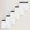 Lyle & Scott Miller Underwear White Trunks 5 Pack -Fashion Men Shop C05946s
