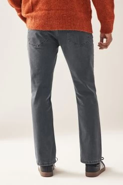 Next Dark Grey Soft Touch Stretch Bootcut Jeans -Fashion Men Shop C07448s3