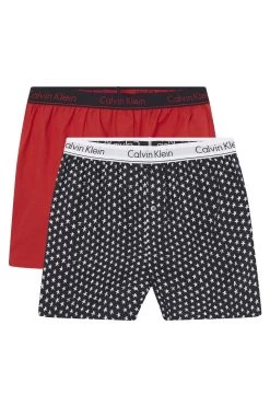 Calvin Klein Two Pack Black Slim Fit Boxers