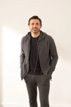 Truly Grey Cashmere Hoodie