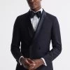 Reiss Expose Double Breasted Satin Shawl Blazer -Fashion Men Shop C14 315s