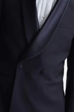 Reiss Expose Double Breasted Satin Shawl Blazer -Fashion Men Shop C14315s7