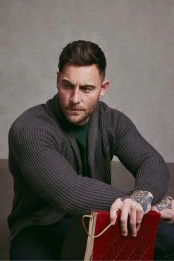 Raging Bull Grey Shawl Neck Cardigan 14 Raging Bull Grey Shawl Neck Cardigan -Fashion Men Shop C15300s3