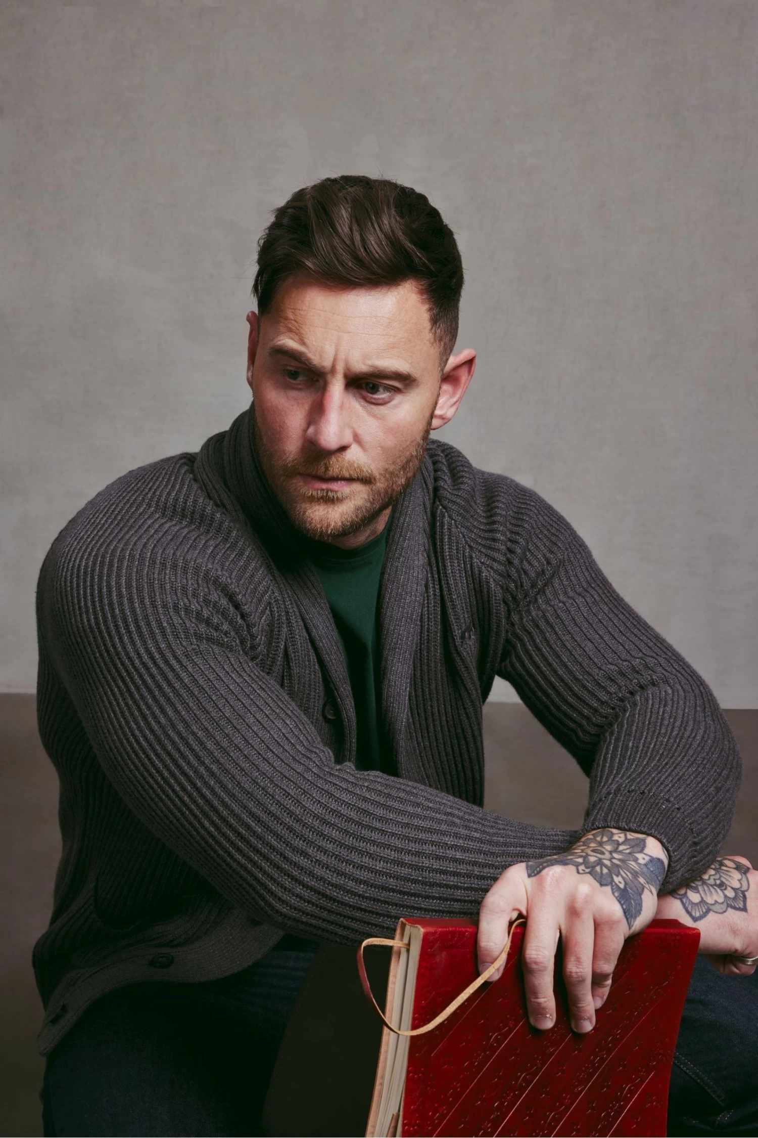 Raging Bull Grey Shawl Neck Cardigan 5 Raging Bull Grey Shawl Neck Cardigan - Image 3