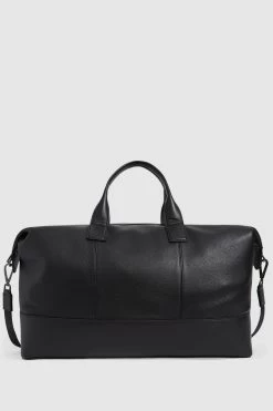 Reiss Carter Leather Travel Bag