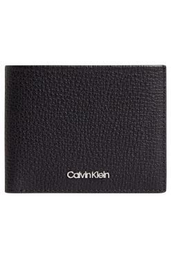 Calvin Klein Black Minimalism Leather Bifold Wallet
