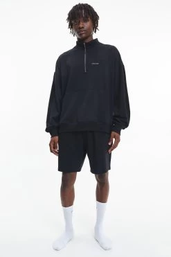 Calvin Klein Black Logo Lounge Quarter Zip Jumper