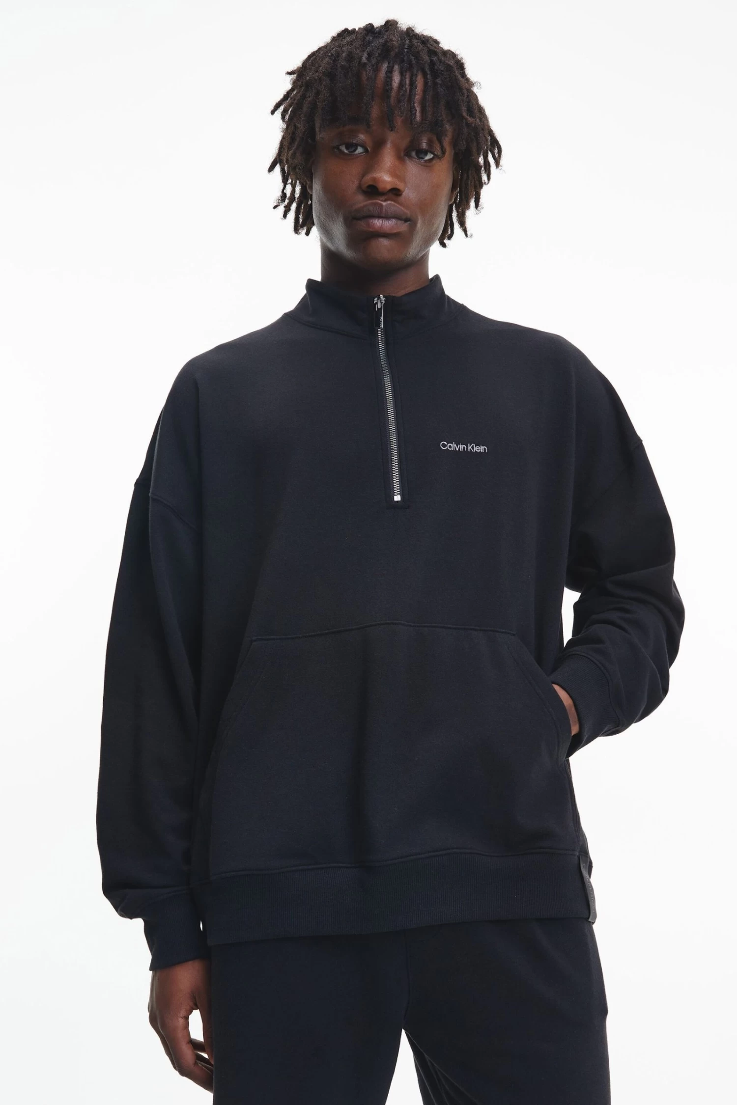 Calvin Klein Black Logo Lounge Quarter Zip Jumper 5 Calvin Klein Black Logo Lounge Quarter Zip Jumper - Image 3