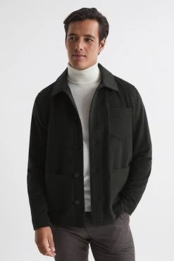 Reiss Connaught Cashmere Flannel Overshirt