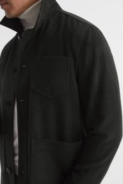 Reiss Connaught Cashmere Flannel Overshirt -Fashion Men Shop C28252s6