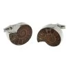OSPREY LONDON Silver & Ammonite Cufflinks