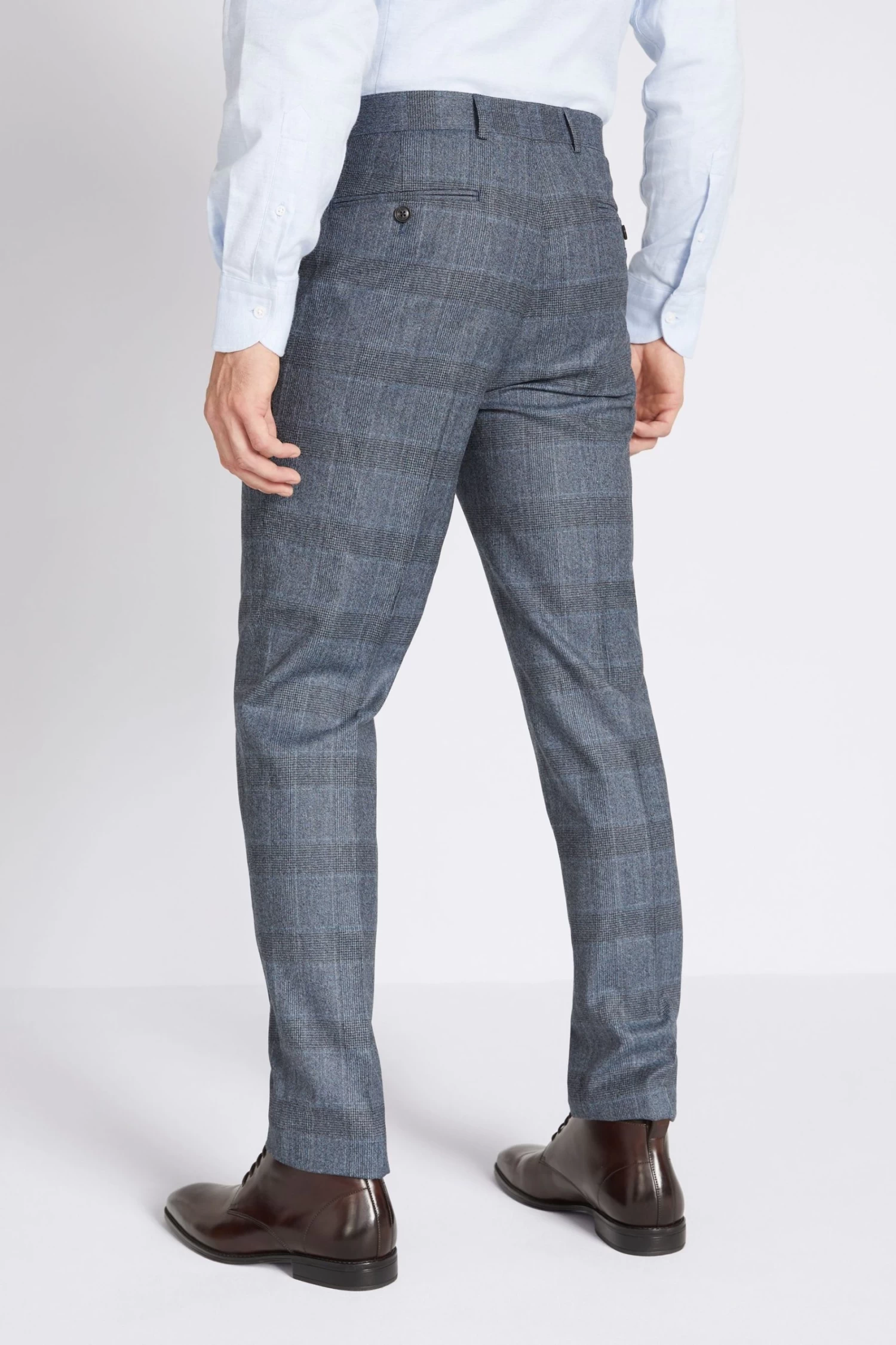 MOSS Slim Fit Teal Blue Dress Suit: Trousers 4 MOSS Slim Fit Teal Blue Dress Suit: Trousers - Image 2