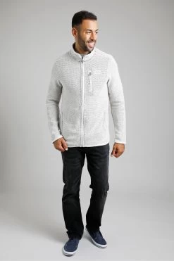 Weird Fish Cream Transom Full Zip Eco Macaroni Fleece -Fashion Men Shop C33168s3