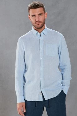 Next Signature Baird McNutt Irish 100% Linen Trimmed Shirt -Fashion Men Shop C37 442s4