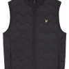 Lyle & Scott Black Crest Quilted Gilet -Fashion Men Shop C37077s