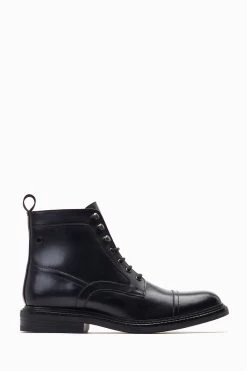 Base London Henderson Toe Cap Black Boots