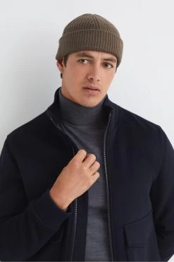 Reiss Raff Wool Blend Beanie Hat -Fashion Men Shop C41896s3