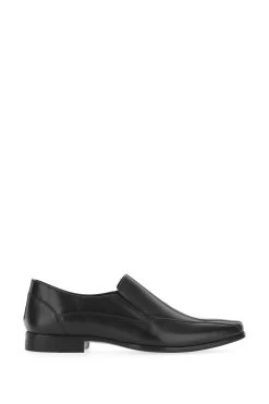 Jacamo Black Osbourne Leather Formal Slip On Extra Wide Fit Shoes