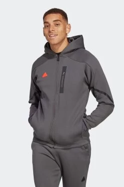 Adidas Mens Design For Gameday Full-Zip Hoodie