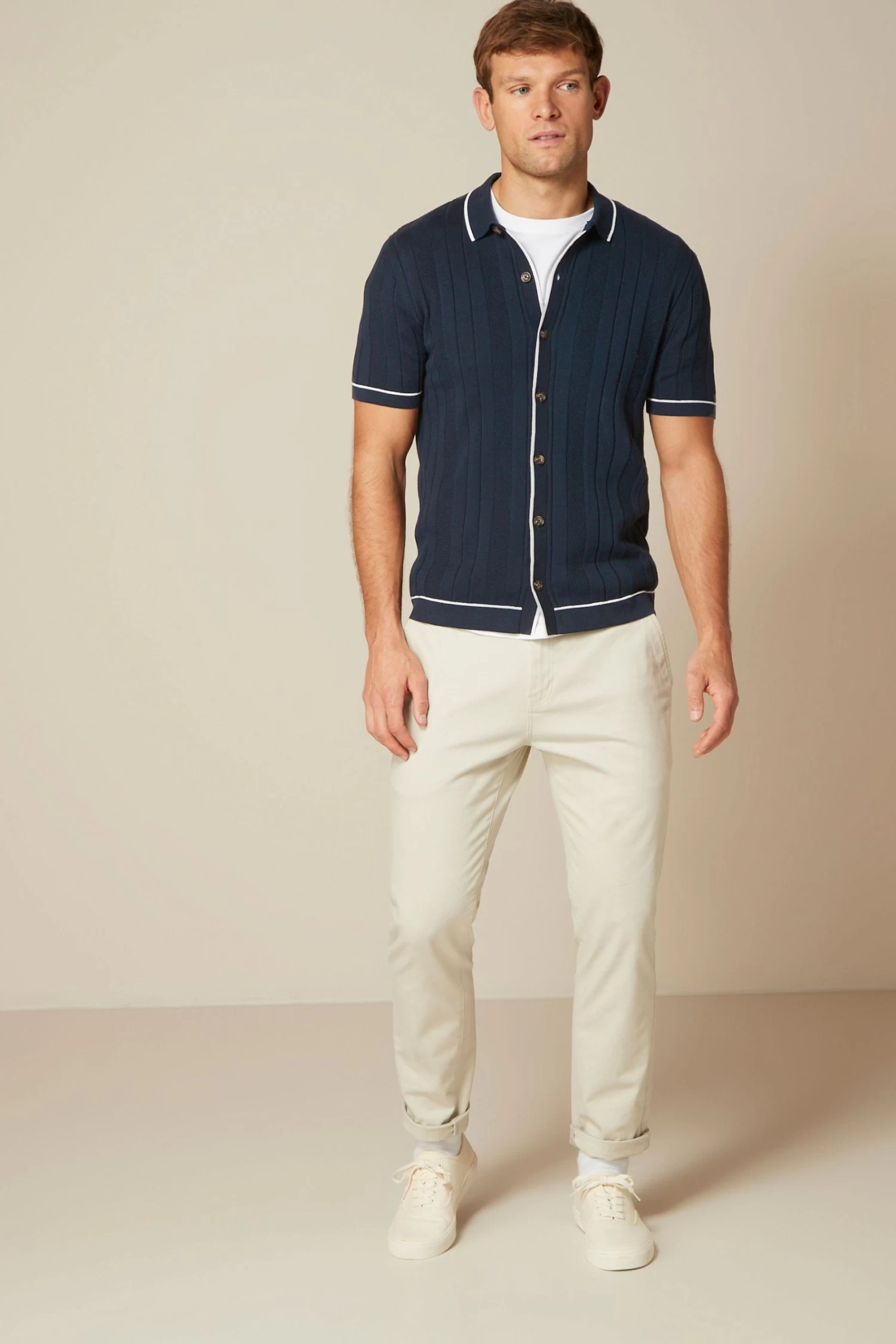 Next Button-Through Polo Shirt 4 Next Button-Through Polo Shirt - Image 2