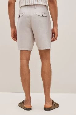 Next Drawstring Linen Blend Shorts -Fashion Men Shop C47700s3