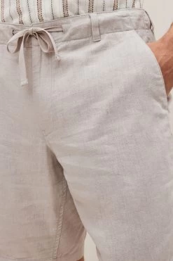 Next Drawstring Linen Blend Shorts -Fashion Men Shop C47700s4