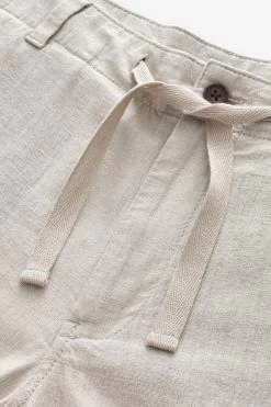 Next Drawstring Linen Blend Shorts -Fashion Men Shop C47700s6