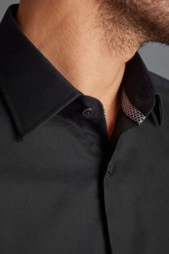Next Signature Textured Shirt With Trim Detail -Fashion Men Shop C54 359s2