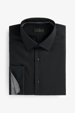 Next Signature Textured Shirt With Trim Detail -Fashion Men Shop C54 359s3