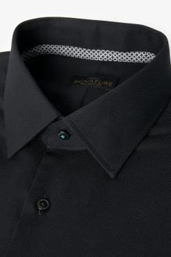Next Signature Textured Shirt With Trim Detail -Fashion Men Shop C54 359s5