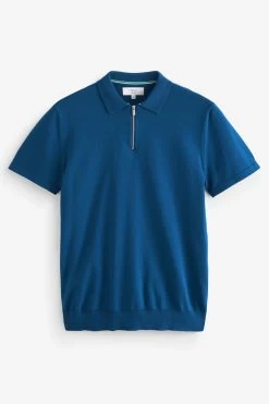 Next Knitted Zip Polo Shirt -Fashion Men Shop C55 584s5