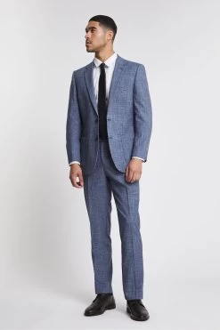 Jacamo Blue Texture Suit: Trousers 7 Jacamo Blue Texture Suit: Trousers -Fashion Men Shop C55202s3