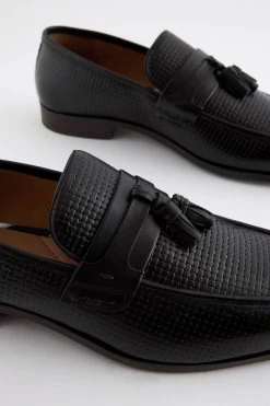 Next Woven Embossed Tassel Loafers -Fashion Men Shop C57715s3