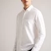 Ted Baker White Kingwel Long Sleeve Linen Shirt