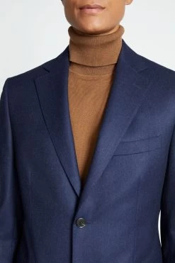 MOSS X Barberis Tailored Fit Blue Suit: Jacket -Fashion Men Shop C60 040s5