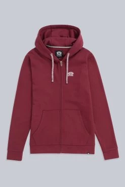 Animal Mens Purple Organic Zip Hoodie