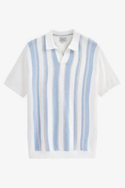 Next Green/White Short Sleeve Vertical Stripe Knitted Polo Shirt 13 Next Green/White Short Sleeve Vertical Stripe Knitted Polo Shirt -Fashion Men Shop C64 194s5