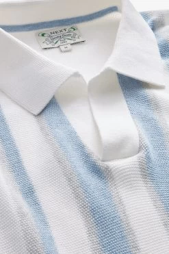 Next Green/White Short Sleeve Vertical Stripe Knitted Polo Shirt 14 Next Green/White Short Sleeve Vertical Stripe Knitted Polo Shirt -Fashion Men Shop C64 194s6
