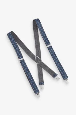 Next Blue Patterned Braces -Fashion Men Shop C66434s4