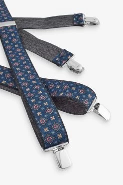 Next Blue Patterned Braces -Fashion Men Shop C66434s5