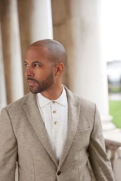 Next Natural Slim Fit Italian Wool Blend Undyed Suit: Jacket -Fashion Men Shop C70 523s3