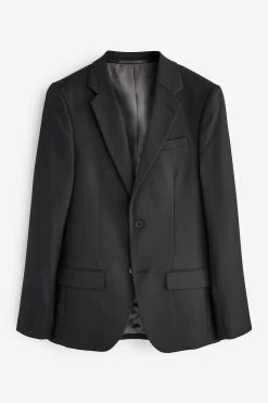 River Island Slim Twill Black Suit: Jacket -Fashion Men Shop C76 456s4
