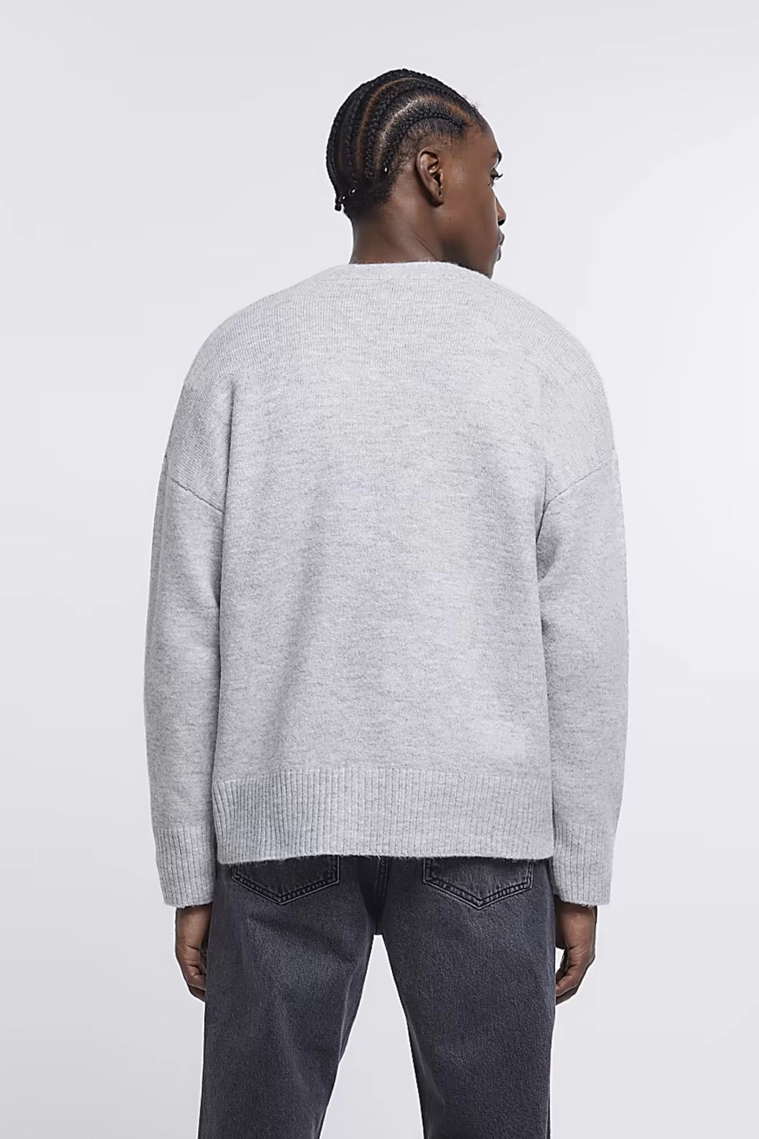 River Island Grey Boxy Knit Cardigan 4 River Island Grey Boxy Knit Cardigan - Image 2