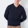 Crew Clothing Company Navy Blue Cotton Casual Jumper -Fashion Men Shop C80347s