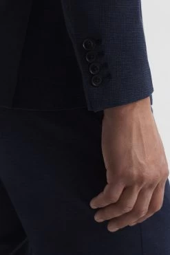 Reiss Sob Single Breasted Jersey Textured Blazer -Fashion Men Shop C82 296s4