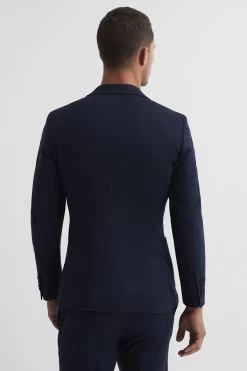 Reiss Sob Single Breasted Jersey Textured Blazer -Fashion Men Shop C82 296s5