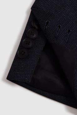 Reiss Sob Single Breasted Jersey Textured Blazer -Fashion Men Shop C82 296s9